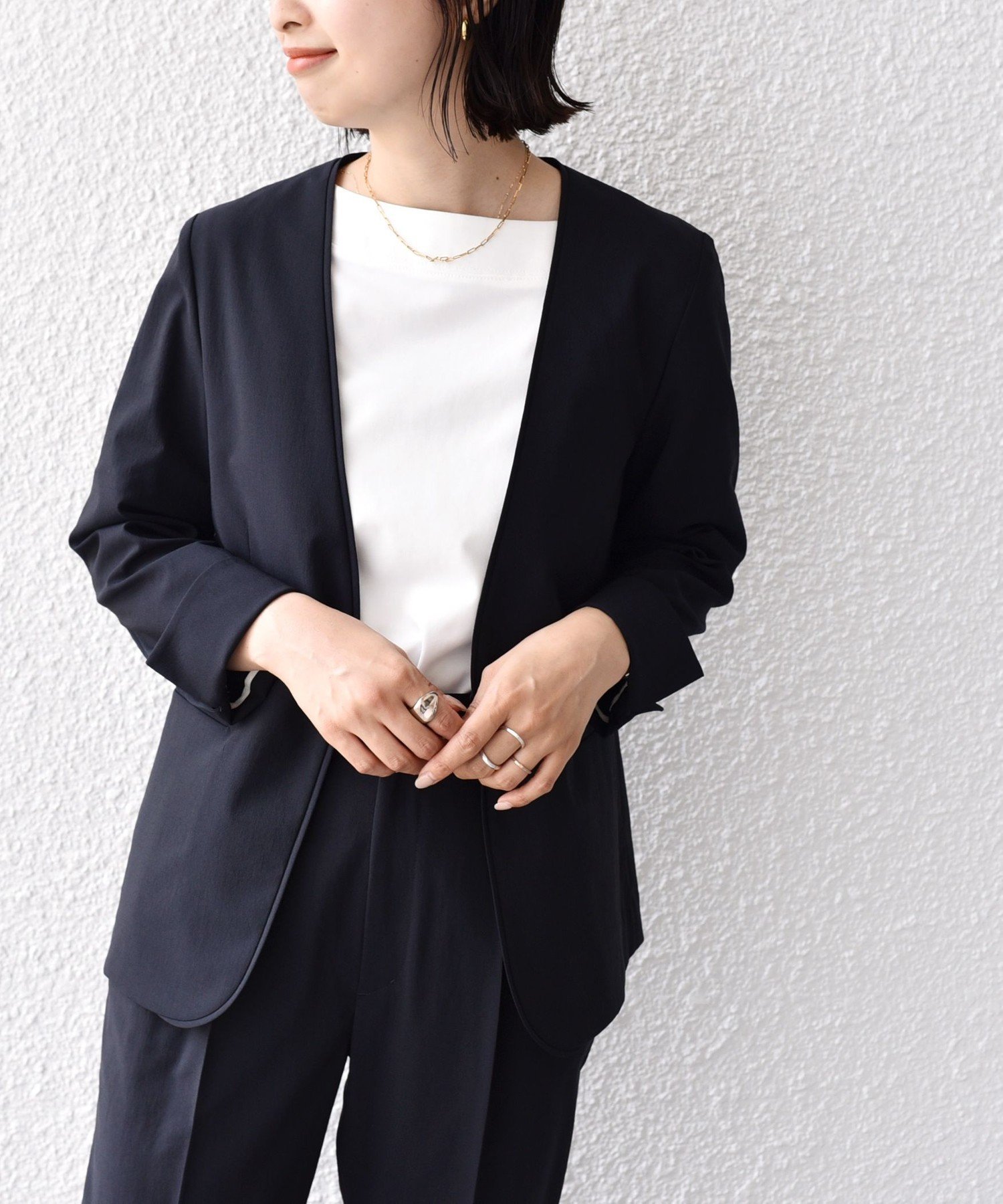 【SALE／40%OFF】SHIPS WOMEN ＜接触冷感 / UVカット / 手洗い可能＞ストレッチ ジャケット セットアップ対応 シップス スーツ・フォーマル スーツジャケット ネイビー ホワイト ブラウン【送…