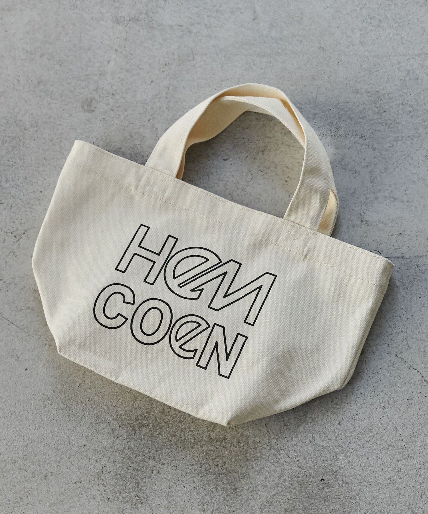 コーエン 帆布・キャンバスバッグ メンズ 【SALE／20%OFF】coen HeM(ヘム)別注ロゴトートバッグSサイズ コーエン バッグ トートバッグ ホワイト ブラック ピンク グリーン ネイビー パープル