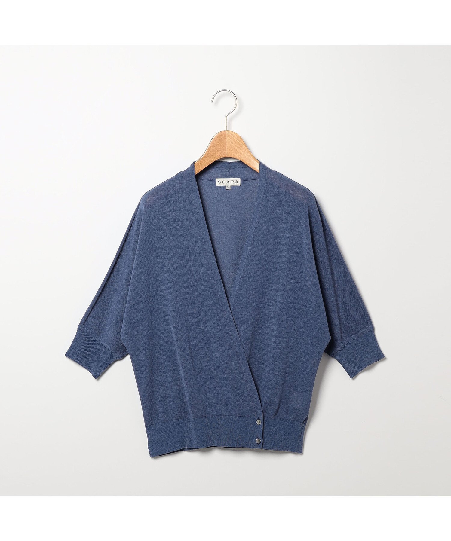 【SALE／56%OFF】SCAPA エーフィニットカシクールニット スキャパ トップス ニット ベージュ ブルー ホワイト【送料無料】