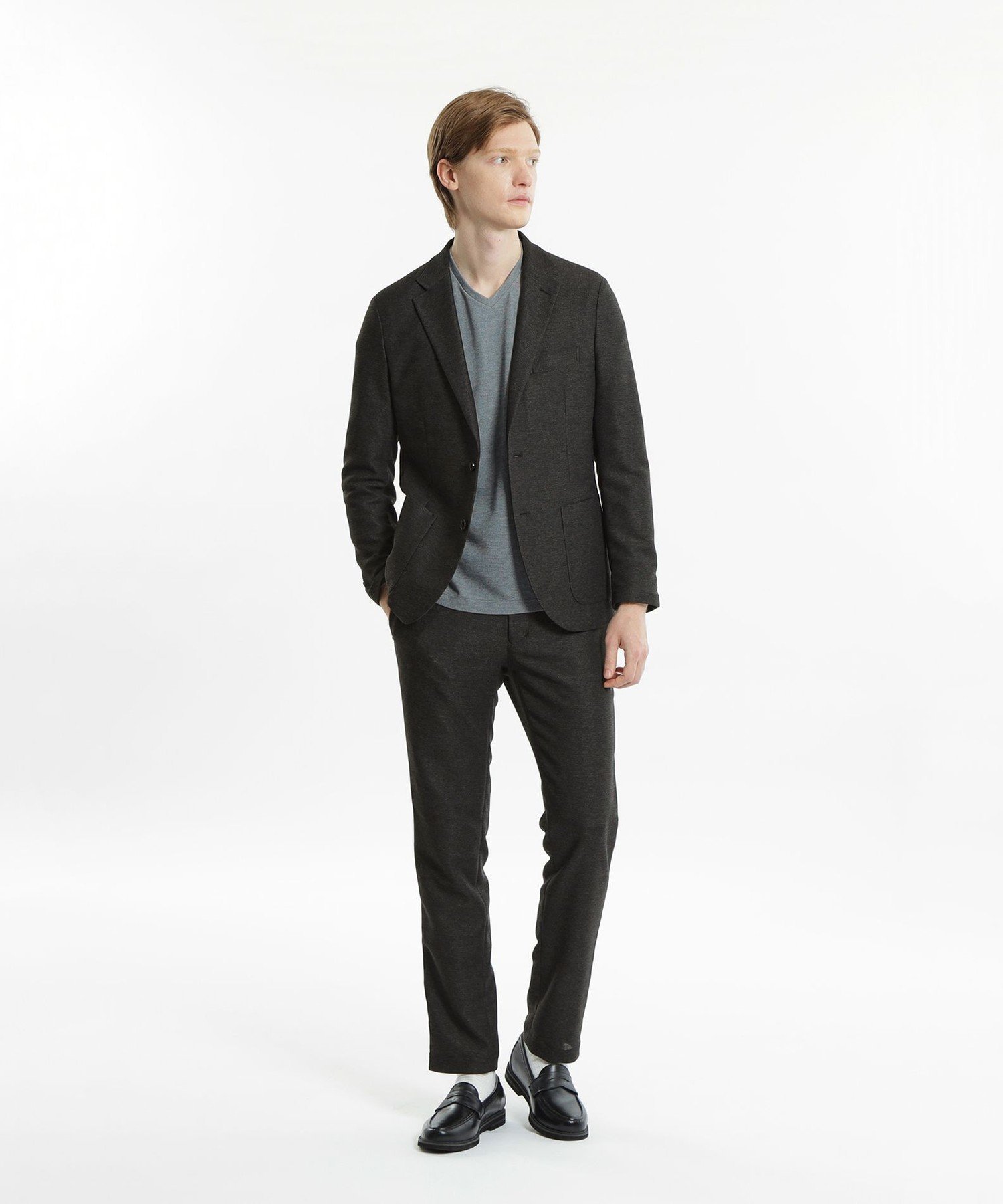 【SALE／64%OFF】MACKINTOSH PHILOSOPHY テーラードジャージー ジャケット ウール混カラミ織り マッキントッシュ フィロソフィー ジャケット・アウター テーラードジャケット・ブレザー ネイビー グレー【送料無料】