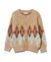 【SALE/50%OFF】BEAMS mini BEAMS mini / シャギー アーガイル カーディガン(90~150cm) ビームス アウトレット トップ...