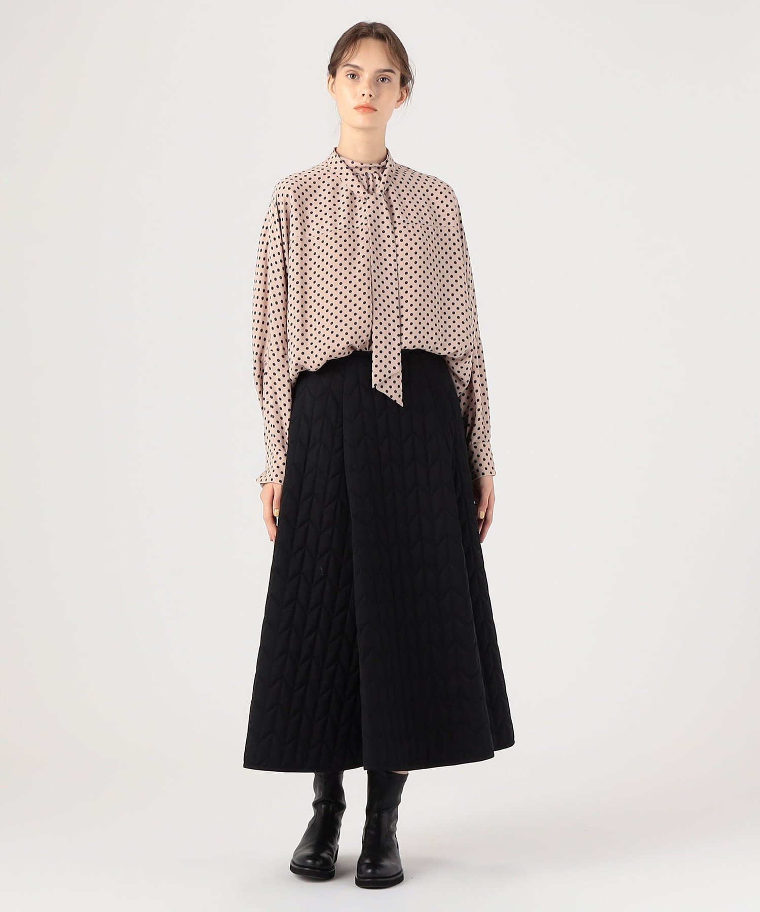 【SALE／40%OFF】TOMORROWLAND BUYING WEAR UNION LAUNCH キルティング フレアスカート トゥモローランド スカート ロング・マキシスカート ブラック【送料無料】