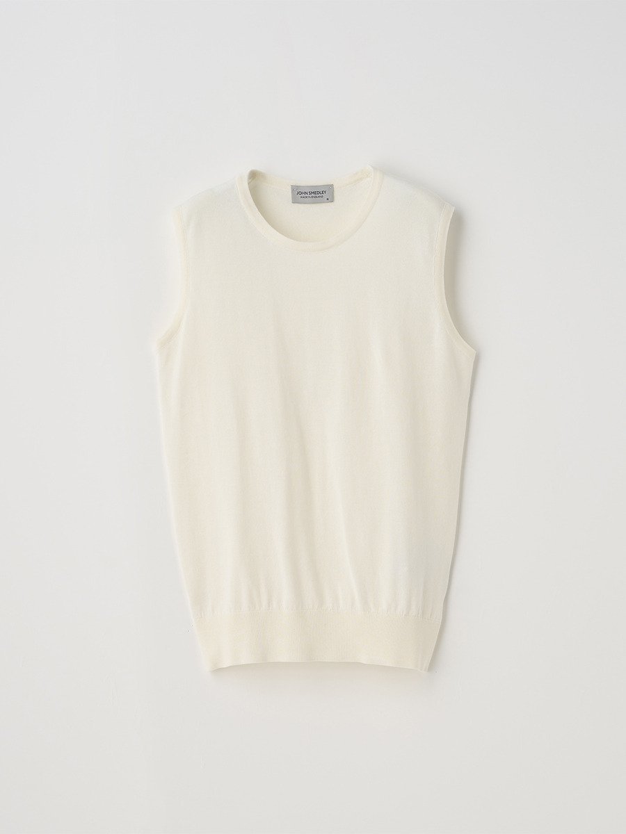 JOHN SMEDLEY ノースリーブコットンニットプルオーバー ｜ KERRY ｜ 30G MODERN FIT ジョンスメドレー トップス ニット【送料無料】