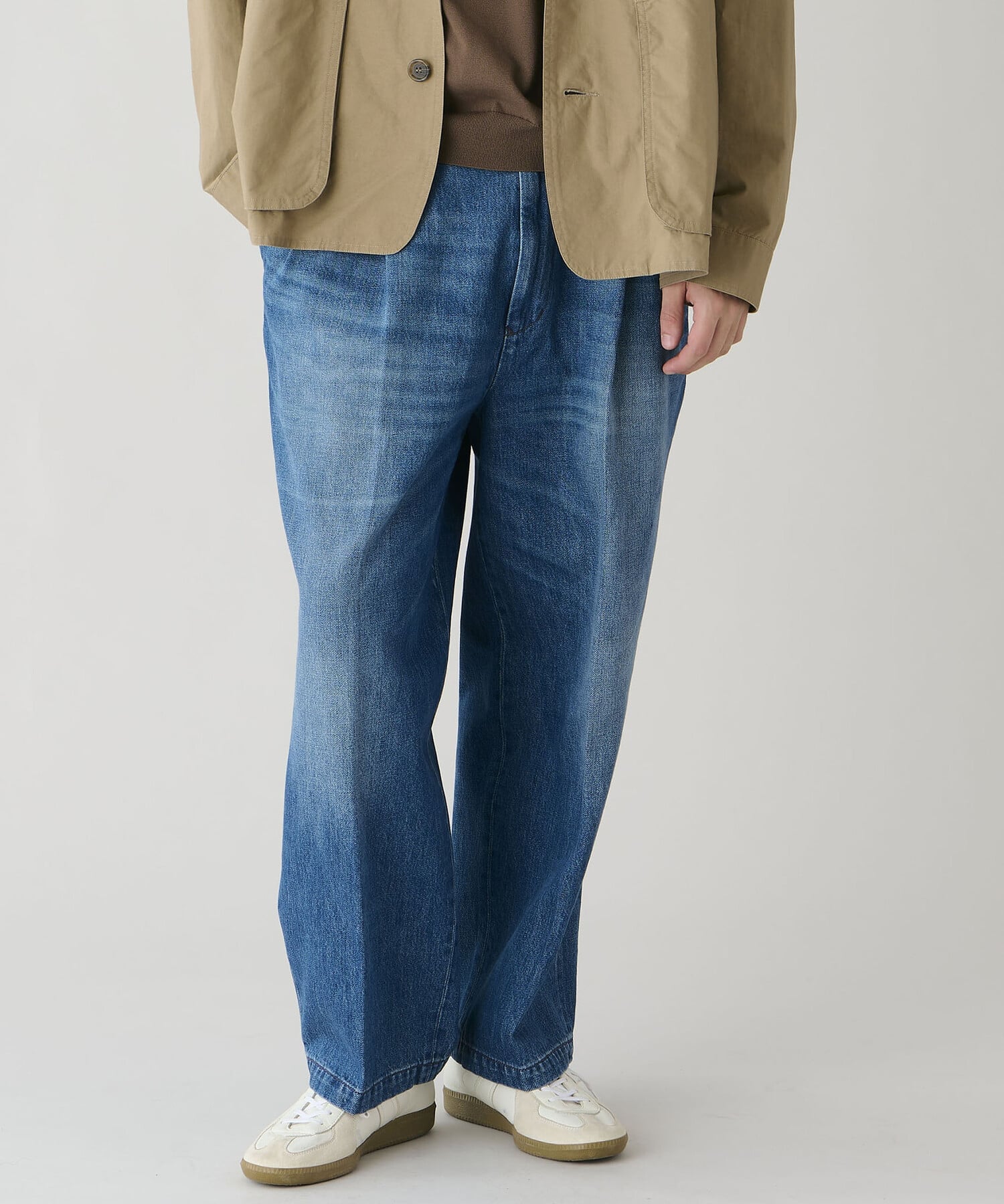 Bshop FARAH ｜ ツータック ワイドデニムパンツ MEN ビショップ パンツ ジーンズ・デニムパンツ ブラック ネイビー