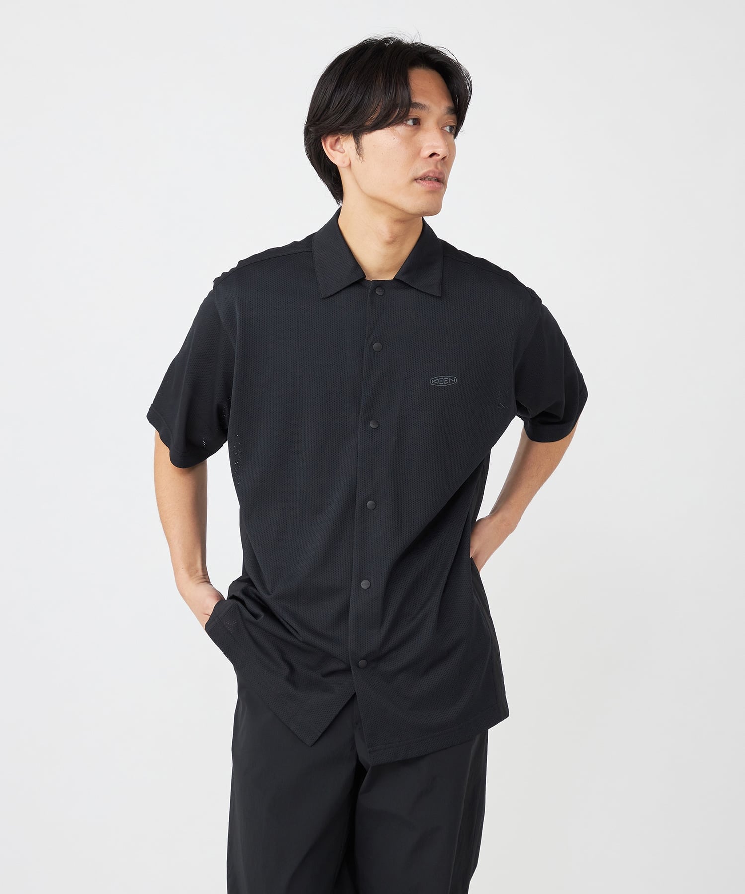 NICE MINT MESH SHIRT ナイスミント メッシュ シャツ キーン トップス シャツ・ブラウス ブラック