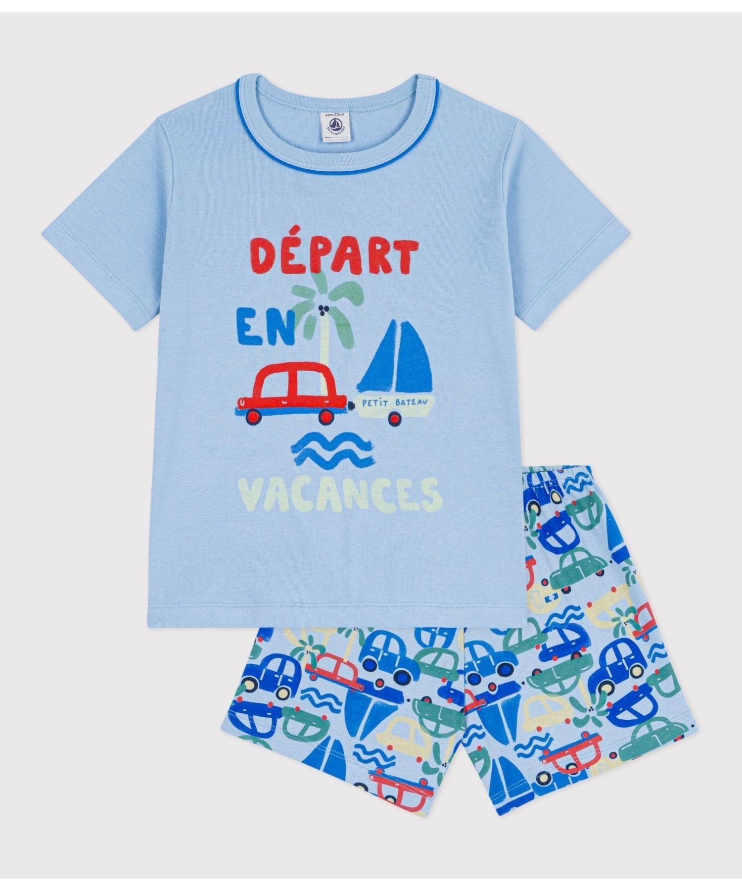 PETIT BATEAU プリント半袖パジャマ プチバトー インナー・ルームウェア パジャマ【送料無料】(4.0)