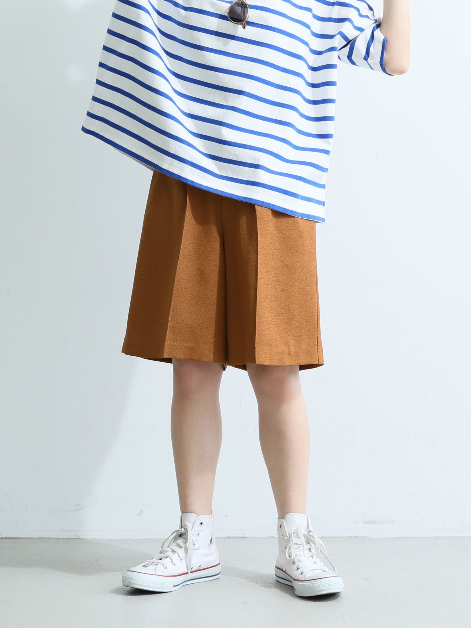 coca 春ツイード風ハーフパンツ コカ パンツ その他のパンツ ブラウン ホワイトのサムネイル