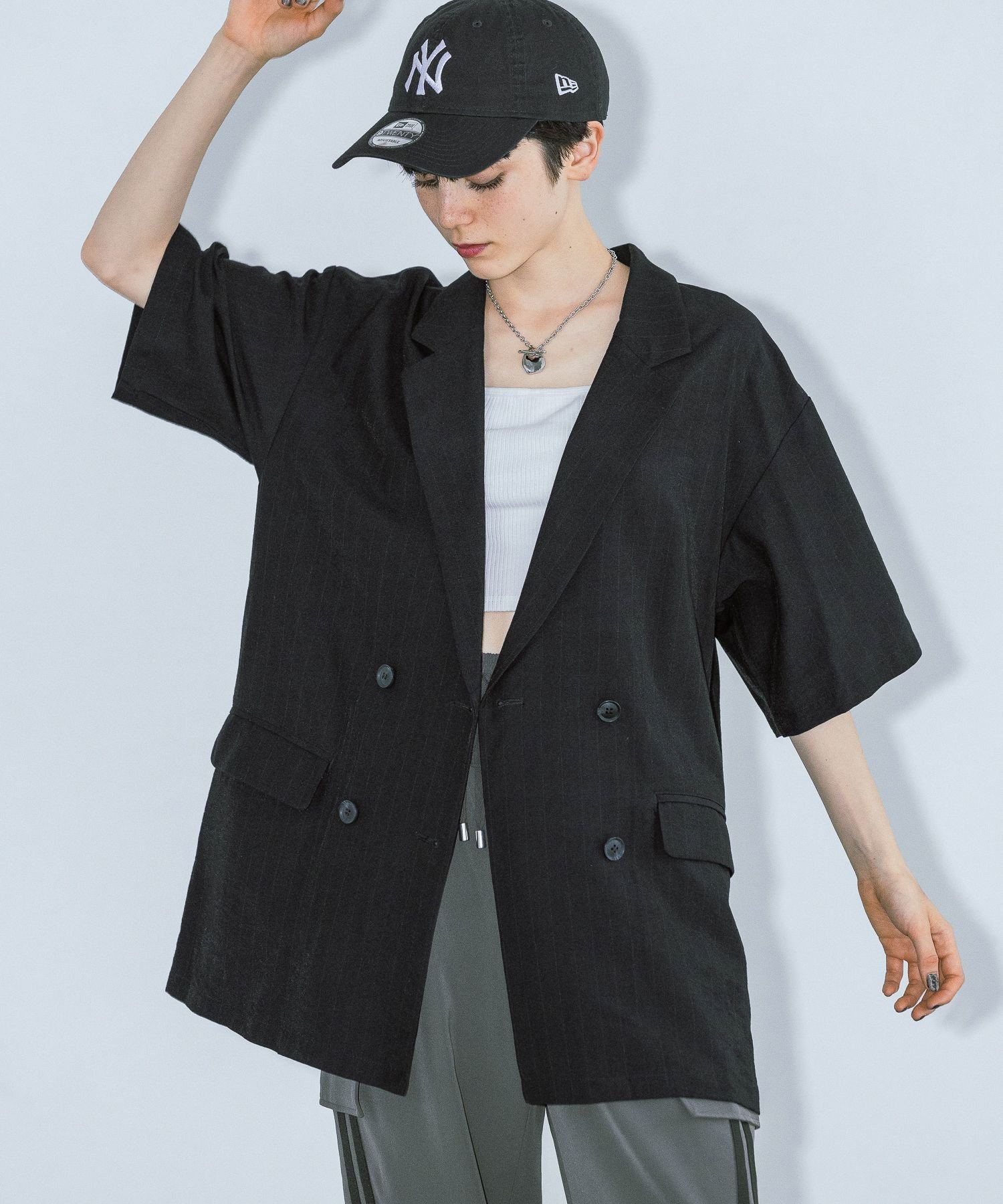 【SALE／43%OFF】PAGEBOY (W)HスリーブシャツJKT ページボーイ ジャケット・アウター その他のジャケット・アウター ブラック ホワイト ブラウン【送料無料】のサムネイル