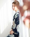 【SALE/50%OFF】SOUBIEN 浴衣2点セット レディース (浴衣+帯) ソウビエン 着物・浴衣・和装小物 浴衣 ネイビー【送料無料】