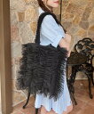 【SALE/25%OFF】Loueme ボリュームチュールトートバッグ 大容量 うちわ 推し活 内ポケット マグネット アウトフィッターラボ バッグ トートバッグ グレー ブラック ホワイト ピンク(4)