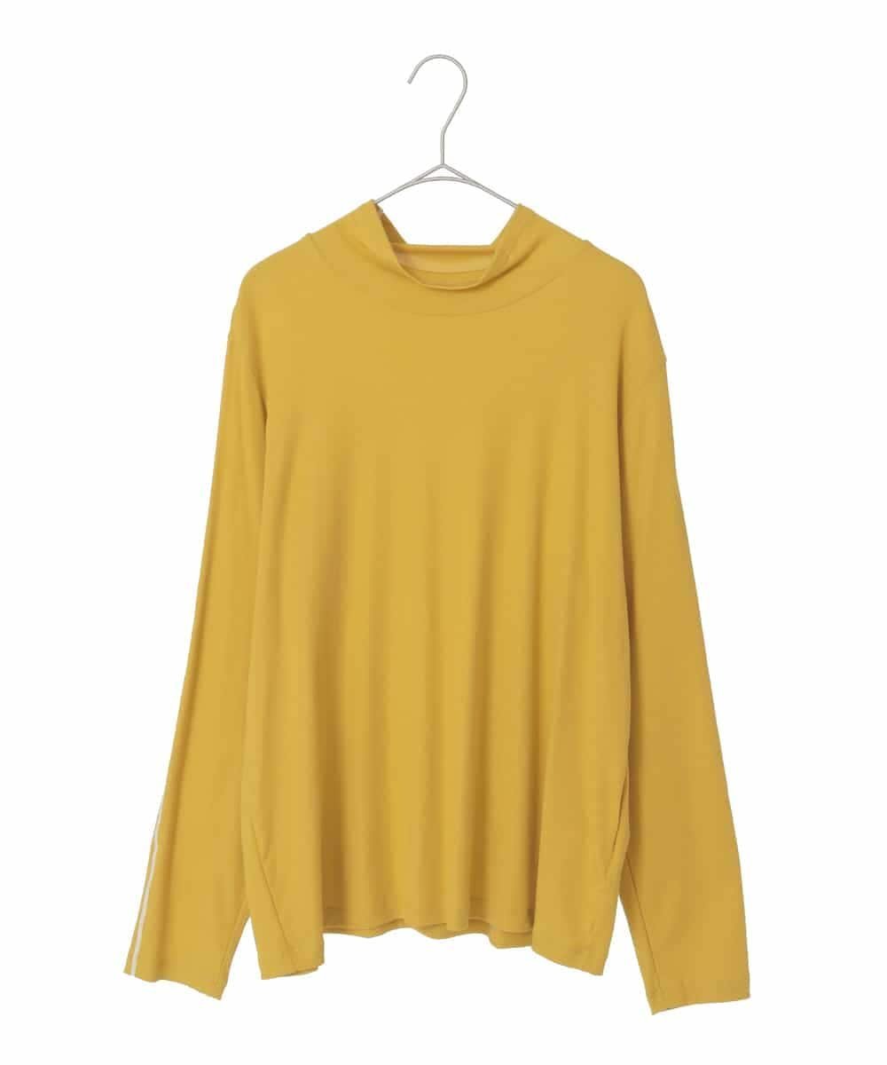 HIROKO BIS GRANDE 【大きいサイズ】配色ラインハイネックインナートップ /洗える ヒロコ ビス グランデ トップス カットソー・Tシャツ ブラック イエロー
