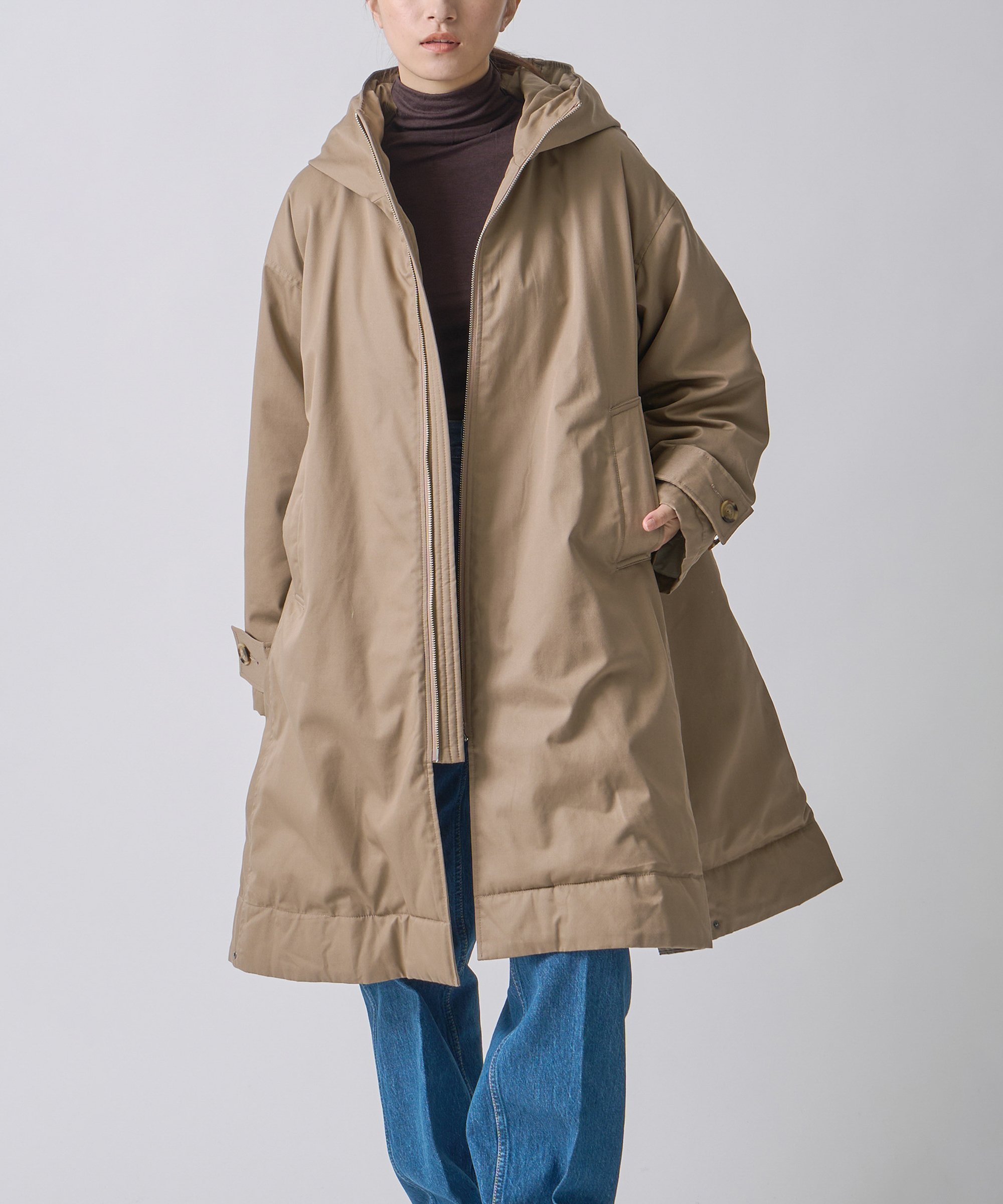 miffew 「miffew/ ミフュー」TENT LINE ZIP UP DOWN COAT ビーアパートメント ジャケット・アウター ダ..