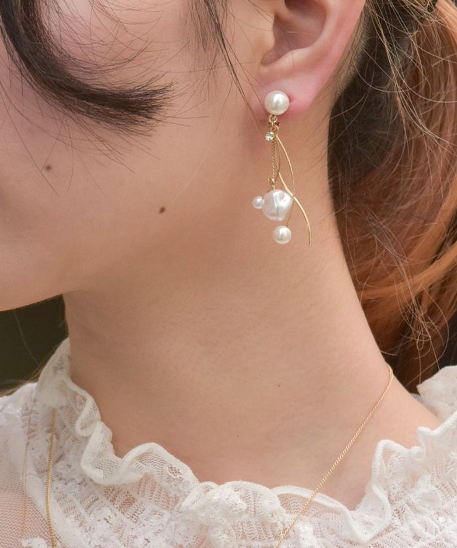 axes femme スウェイパールイヤリング アクシーズファム アクセサリー・腕時計 ピアス シルバー ゴールド