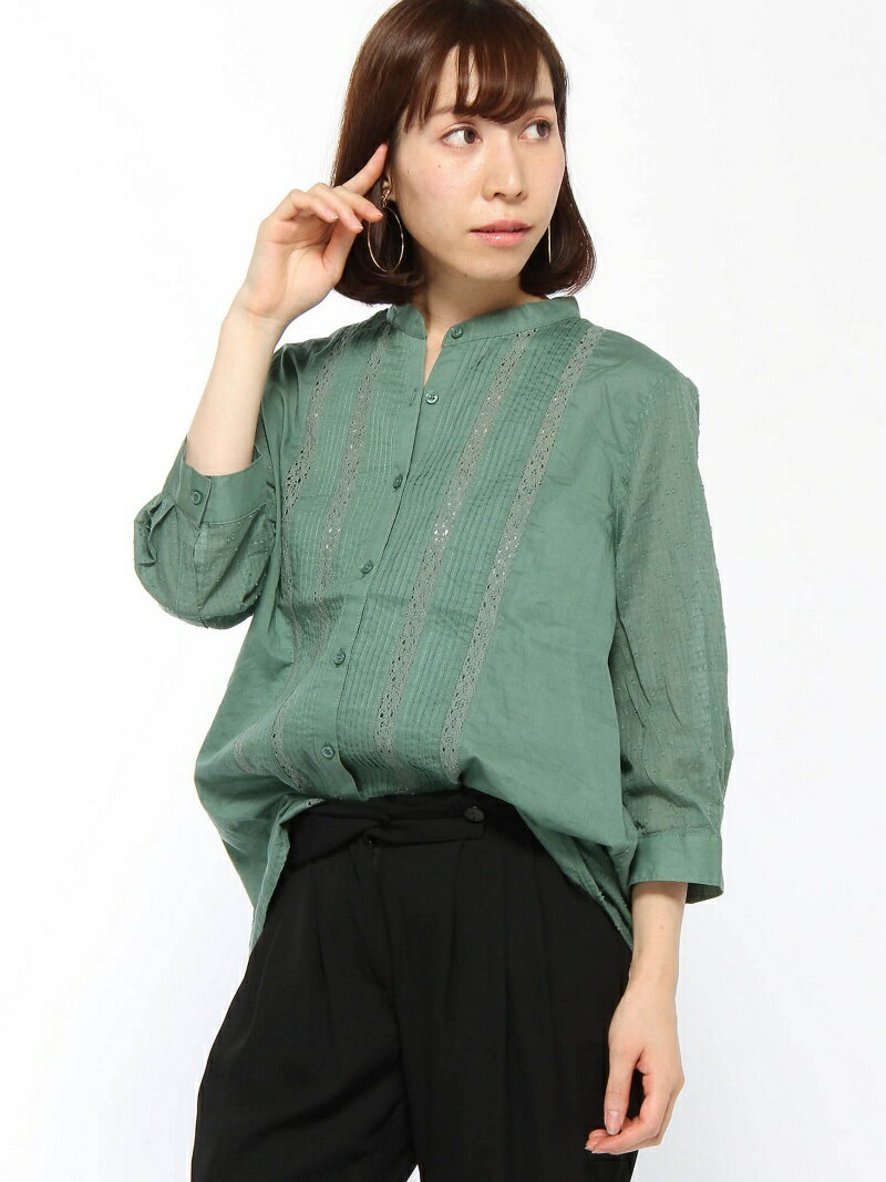 【SALE／50%OFF】DECOY Since1981 ドビーシャツ羽織り デコイシンス1981 トップス シャツ・ブラウス ホワイト ネイビー グリーンのサムネイル