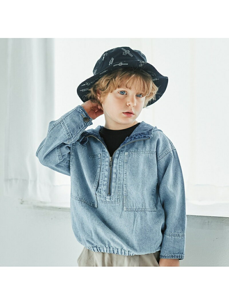 【SALE／53%OFF】branshes デニムアノラックパーカー ブランシェス トップス パーカー・フーディー ブルーのサムネイル