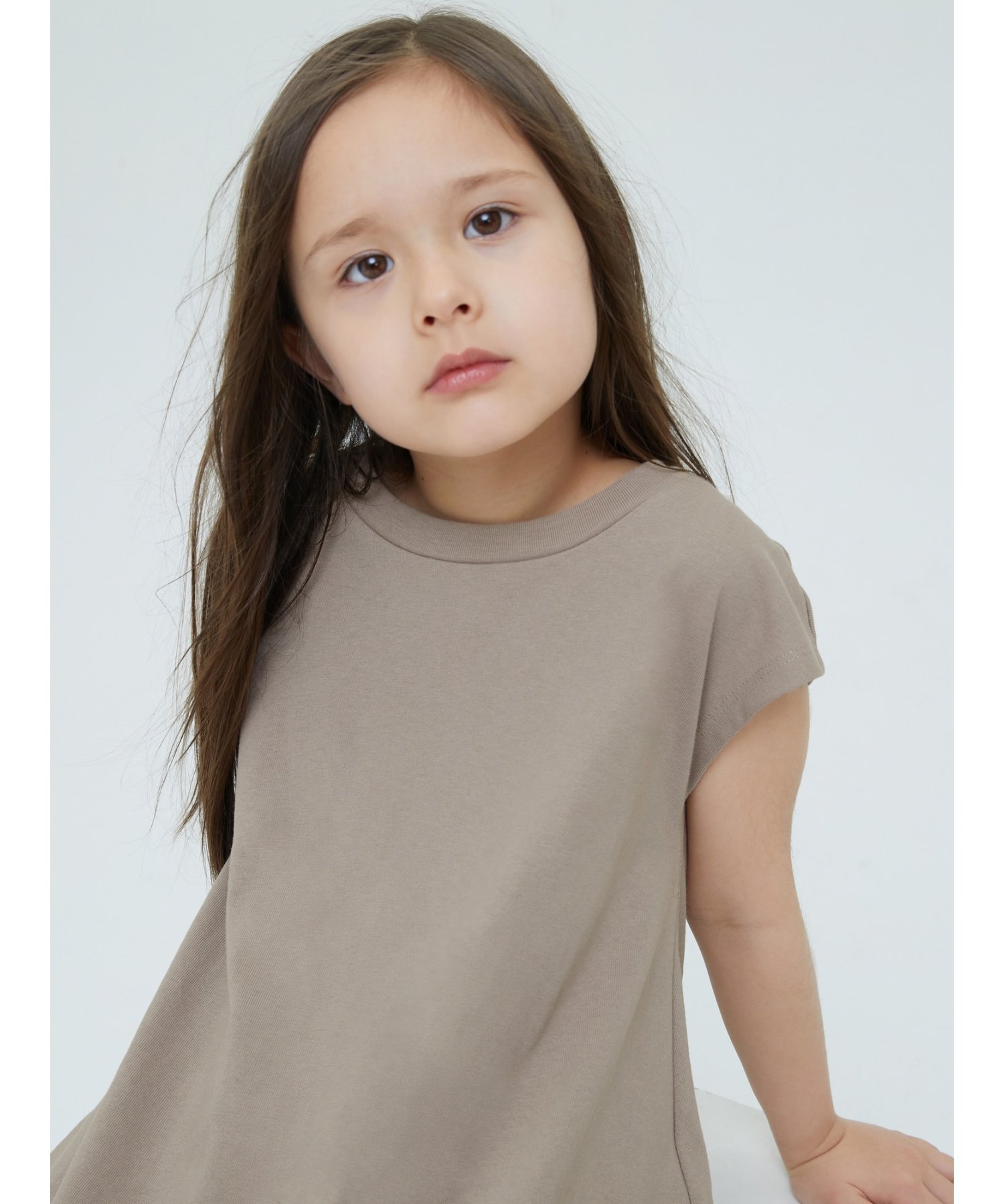 【SALE／72%OFF】GAP (K)コットン スリーブレス ドレス ギャップ ワンピース・ドレス ワンピース ベージュ ブルー ブラックのサムネイル