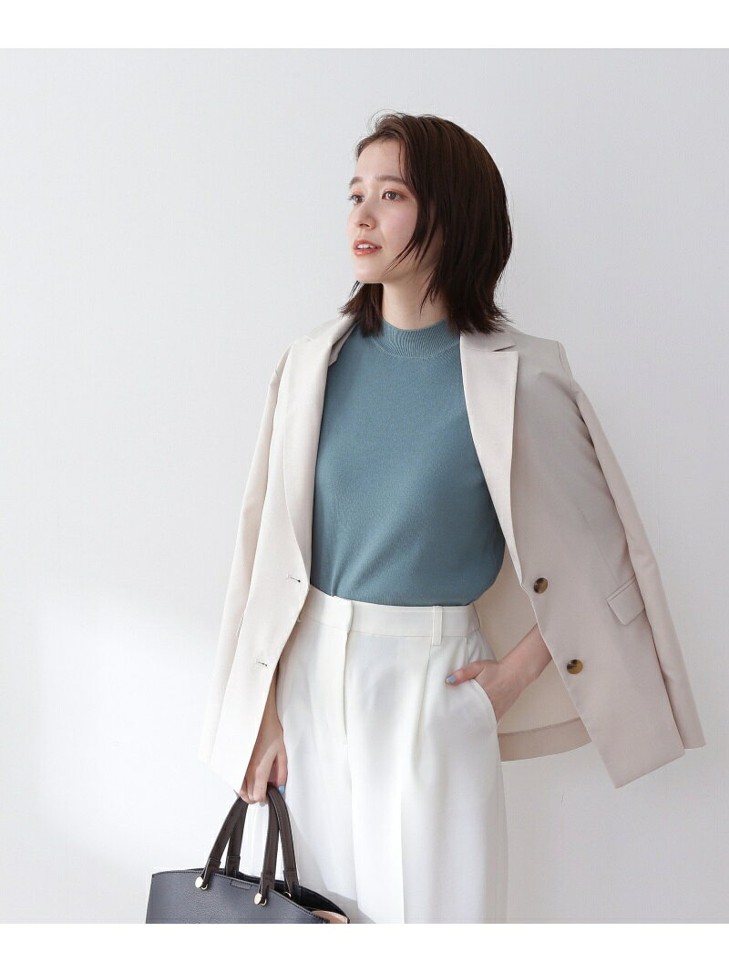N. Natural Beauty Basic ドライタッチシングルジャケット エヌ ナチュラルビューティーベーシック* ジャケット・アウター テーラードジャケット・ブレザー ブラウン ベージュ【送料無料】