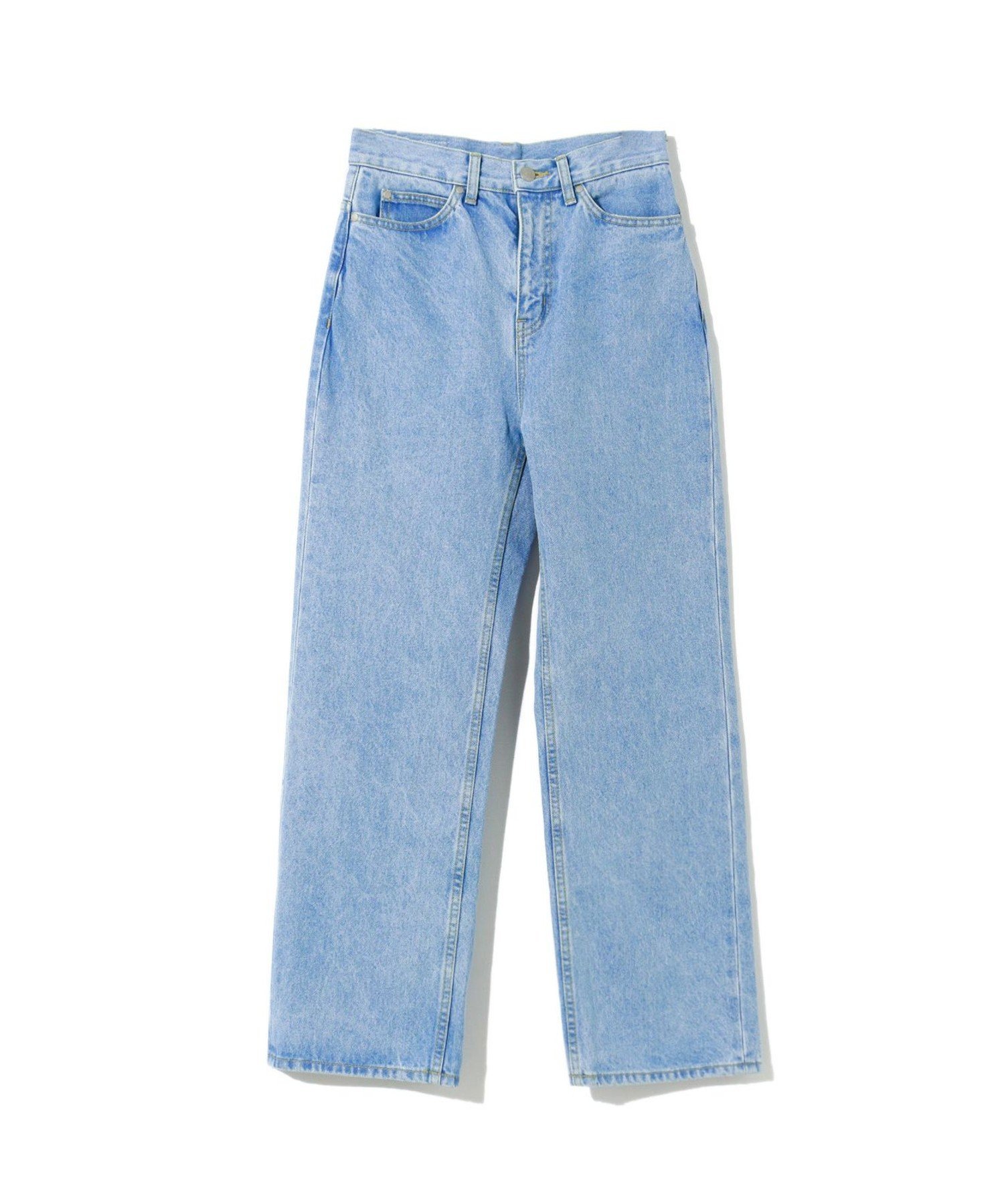 MIDIUMISOLID MIDIUMISOLID for Ladies ハイウエストストレートデニム マーコート パンツ その他のパンツ ブルー