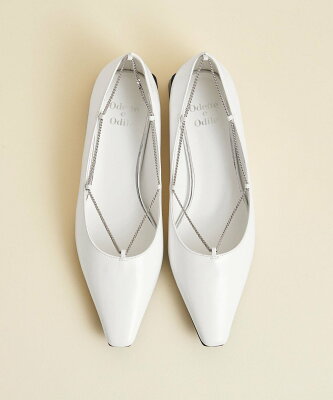 【SALE/70%OFF】ODETTE E ODILE チェーンカップヒール フラット15●↑ ユナイテッドアローズ アウトレット シューズ・靴 パンプス ブラック ベージュ ホワイト
