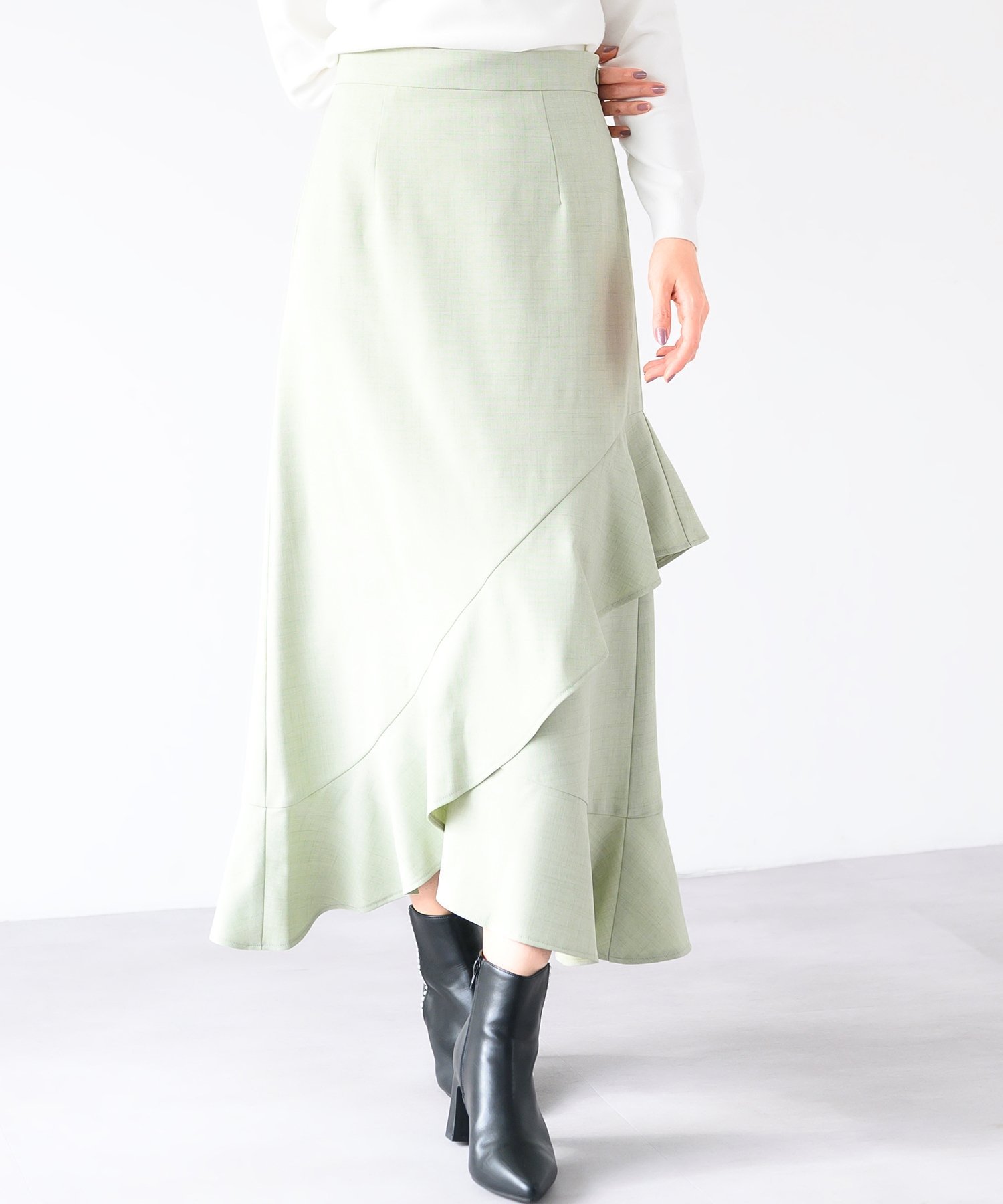 【SALE／38 OFF】MISCH MASCH ランダムフレアスカート/MM517202 ミッシュマッシュ スカート その他のスカート グリーン グレー【送料無料】