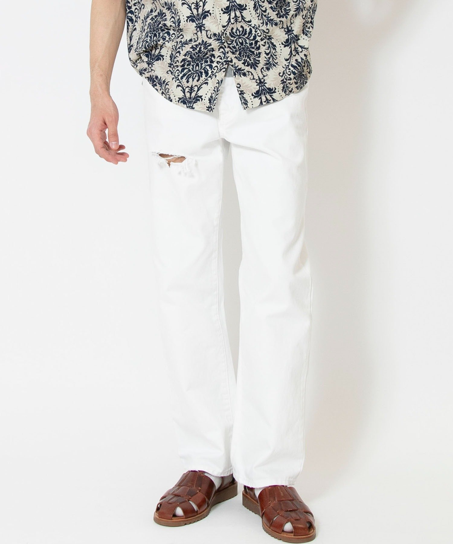 Johnbull Private labo 【DENIM DELIGHT DAYS】デニムハイウエストジーンズ ジョンブルプライベートラボ パンツ ジーンズ・デニムパンツ ホワイト