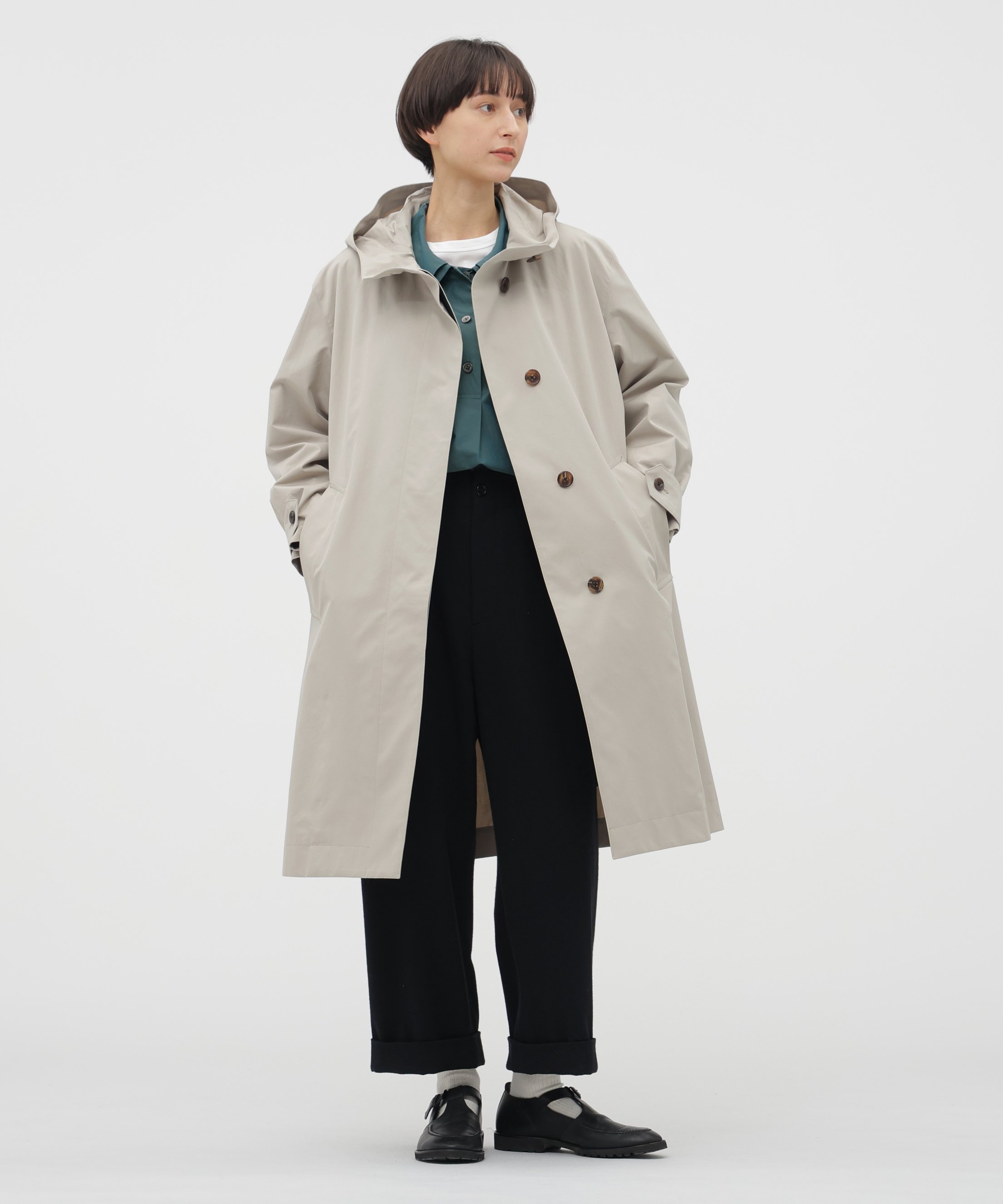 MARGARET HOWELL DENSE COTTON POPLIN COAT マーガレット・ハウエル ジャケット・アウター その他のジャケット・アウター グレー