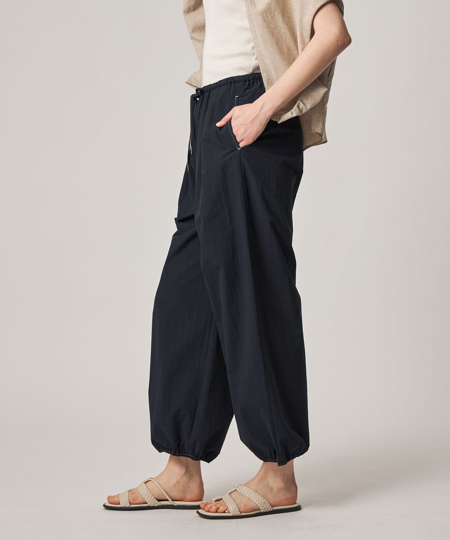 Steven Alan ＜Steven Alan＞シュリンク イージー パンツ ビューティー＆ユース ユナイテッドアローズ パンツ その他のパンツ グレー ネイビー