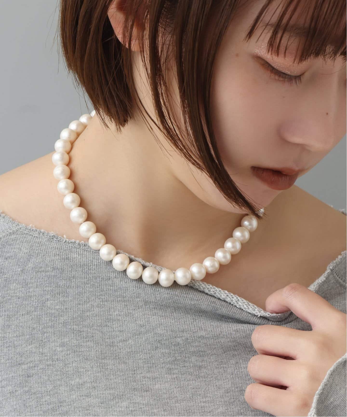 Lilas 《追加》エシカル淡水ポテトパールネックレス10mm40cm SV スピックアンドスパン アクセサリー・腕時計 ネックレス ゴールド【送料無料】