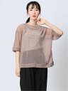 【SALE/48%OFF】m.f.editorial ハンチ/HUNCH シアーカットソー 半袖 レディース シャツ カットソー トップス ブラウス カジュアル インナー ビジネス ギフト プレゼント タカキュー トップス カットソー・Tシャツ グレー グリーン ブラック