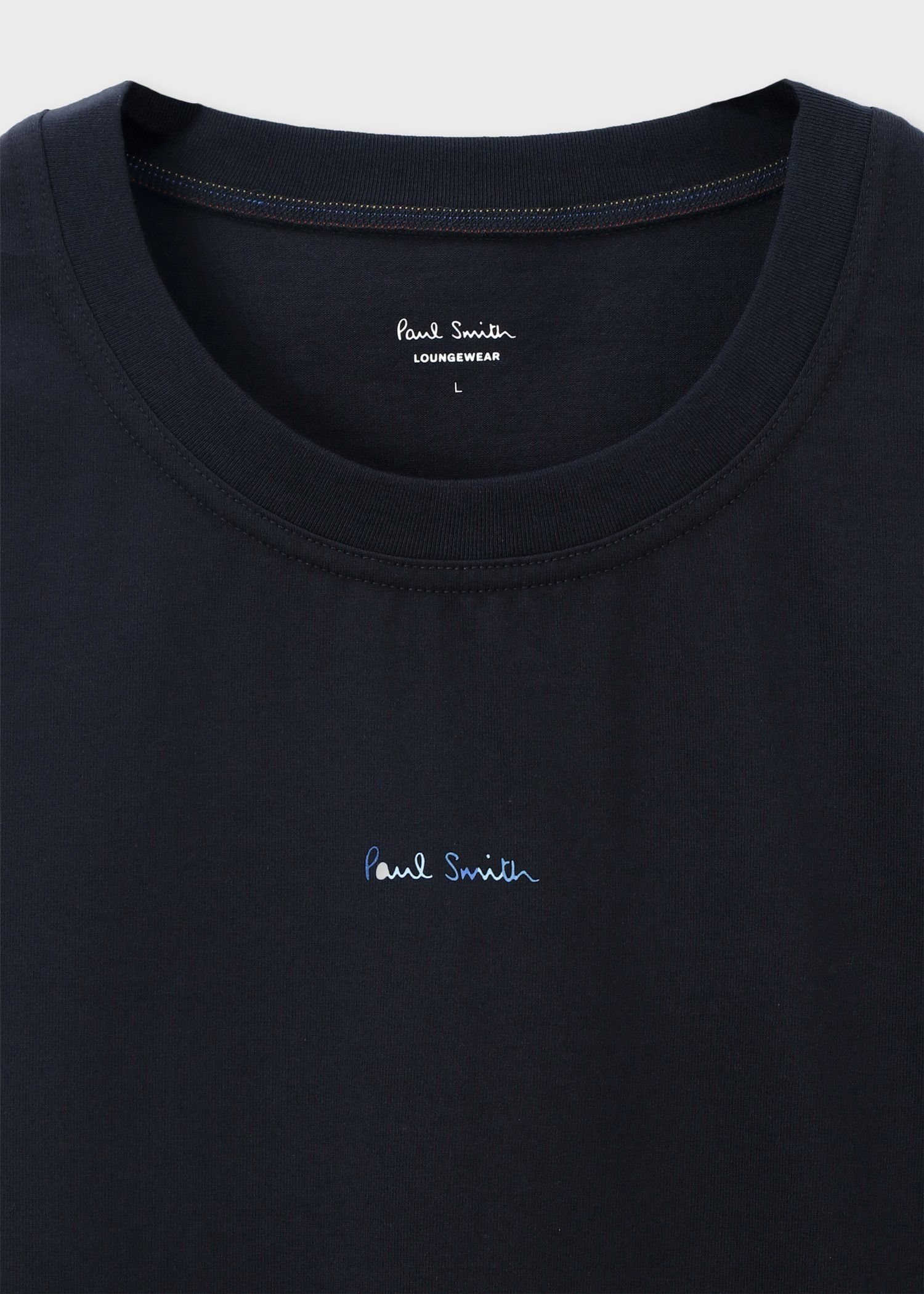 Paul Smith ロゴ 長袖クルーネックTシャツ ポール・スミス インナー・ルームウェア その他のインナー・ルームウェア ホワイト ネイビー【送料無料】