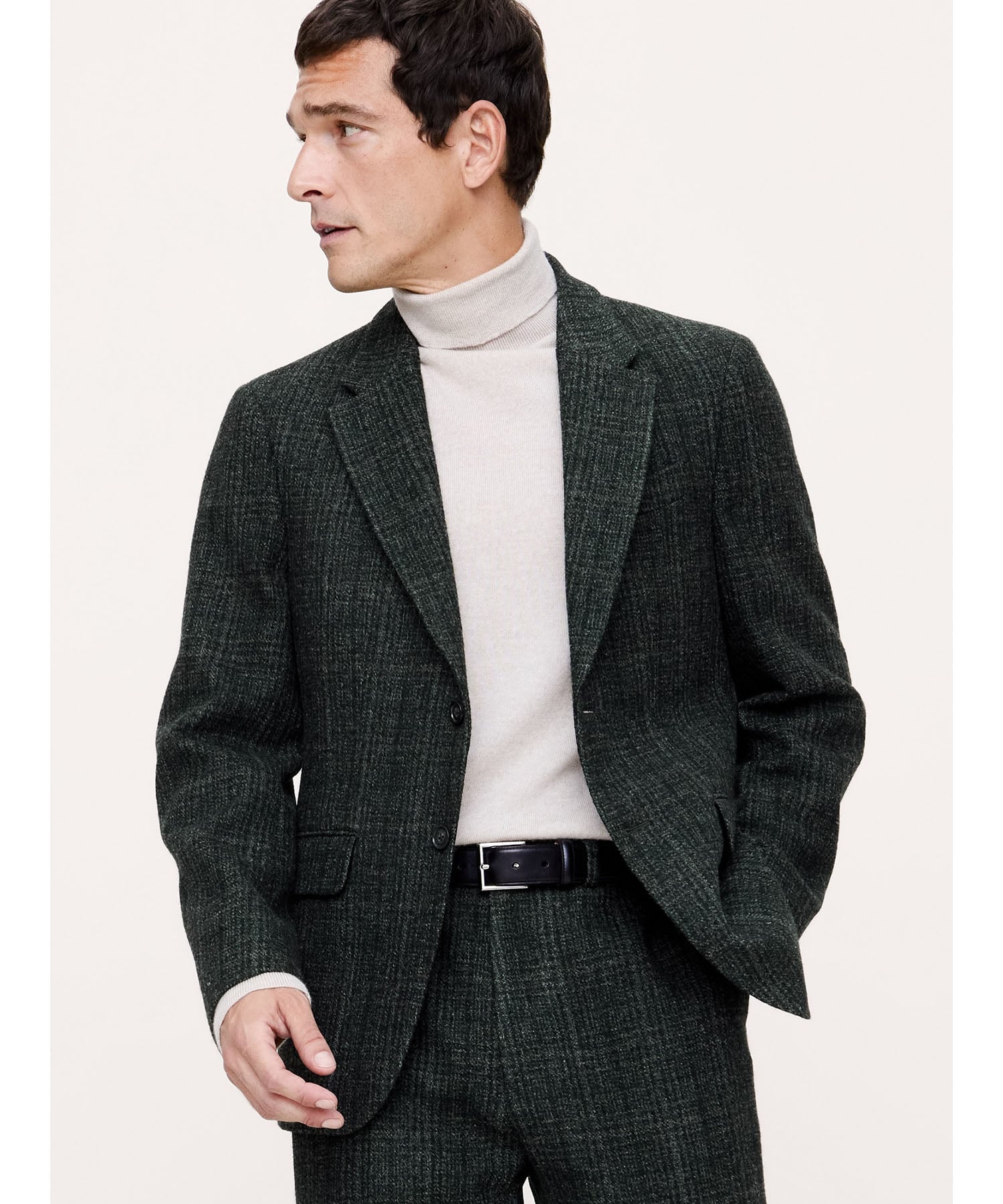 BANANA REPUBLIC (M)イタリアン ウール ツイード スーツジャケット バナナ・リパブリック ジャケット・アウター テーラードジャケット・ブレザー グリーン【送料無料】