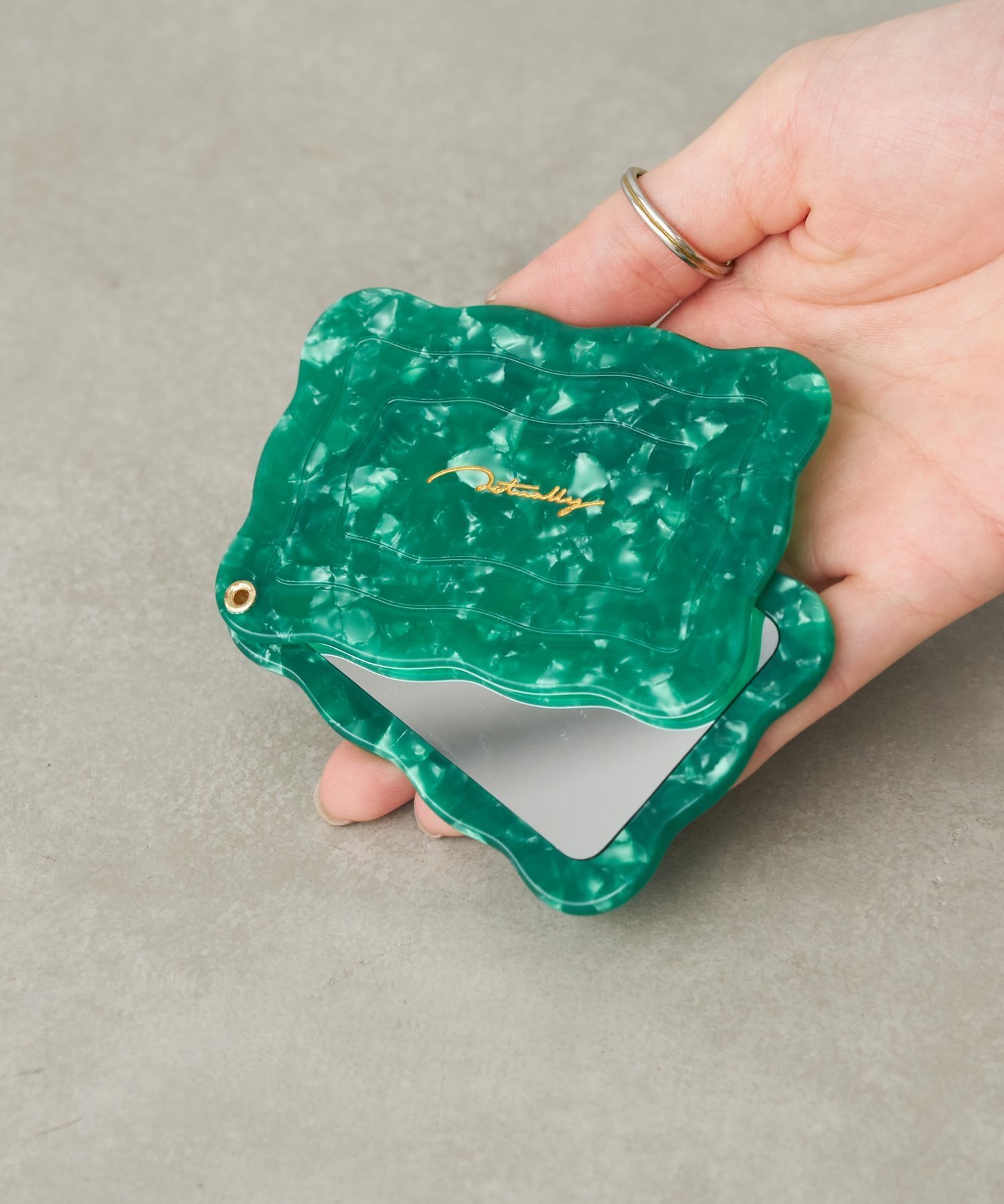 BIRTHDAY BAR スクエアアセチミラー バースデイバー ファッション雑貨 その他のファッション雑貨 グリーン ホワイト ブラック