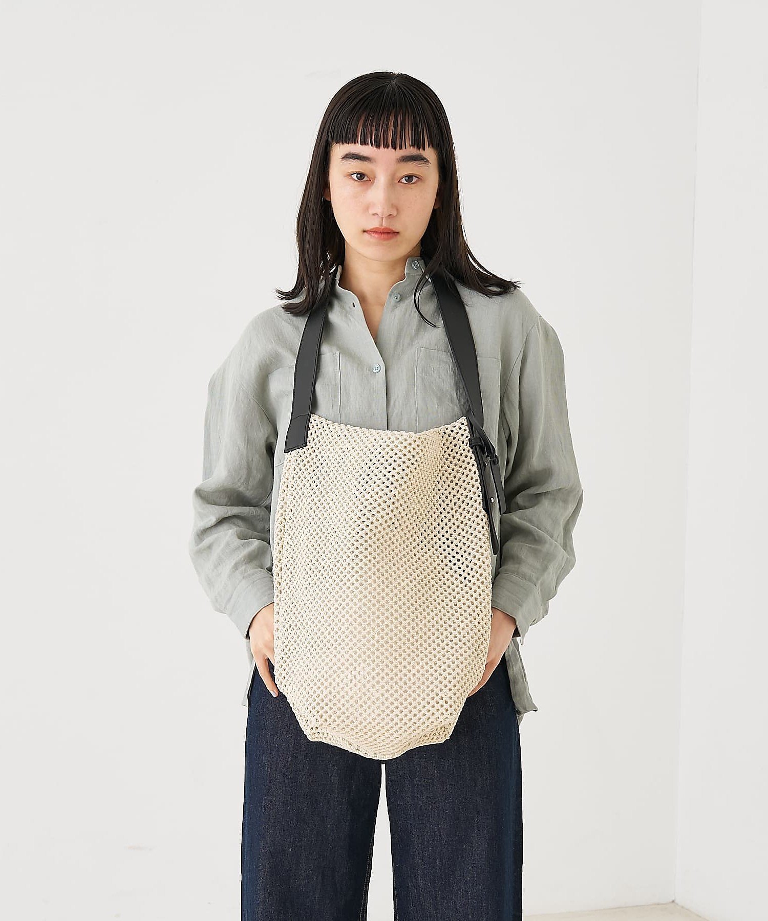 collex 【MARCO MASI】メッシュワンハンドルトートバッグ コレックス バッグ トートバッグ ホワイト【送料無料】