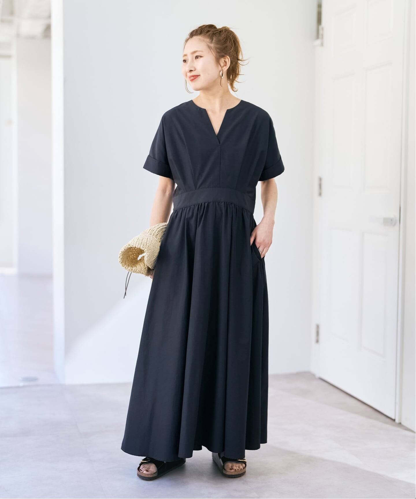 Spick & Span 《WEB限定 / 追加》タイプライタータックワンピース スピックアンドスパン ワンピース・ドレス ワンピース ネイビー