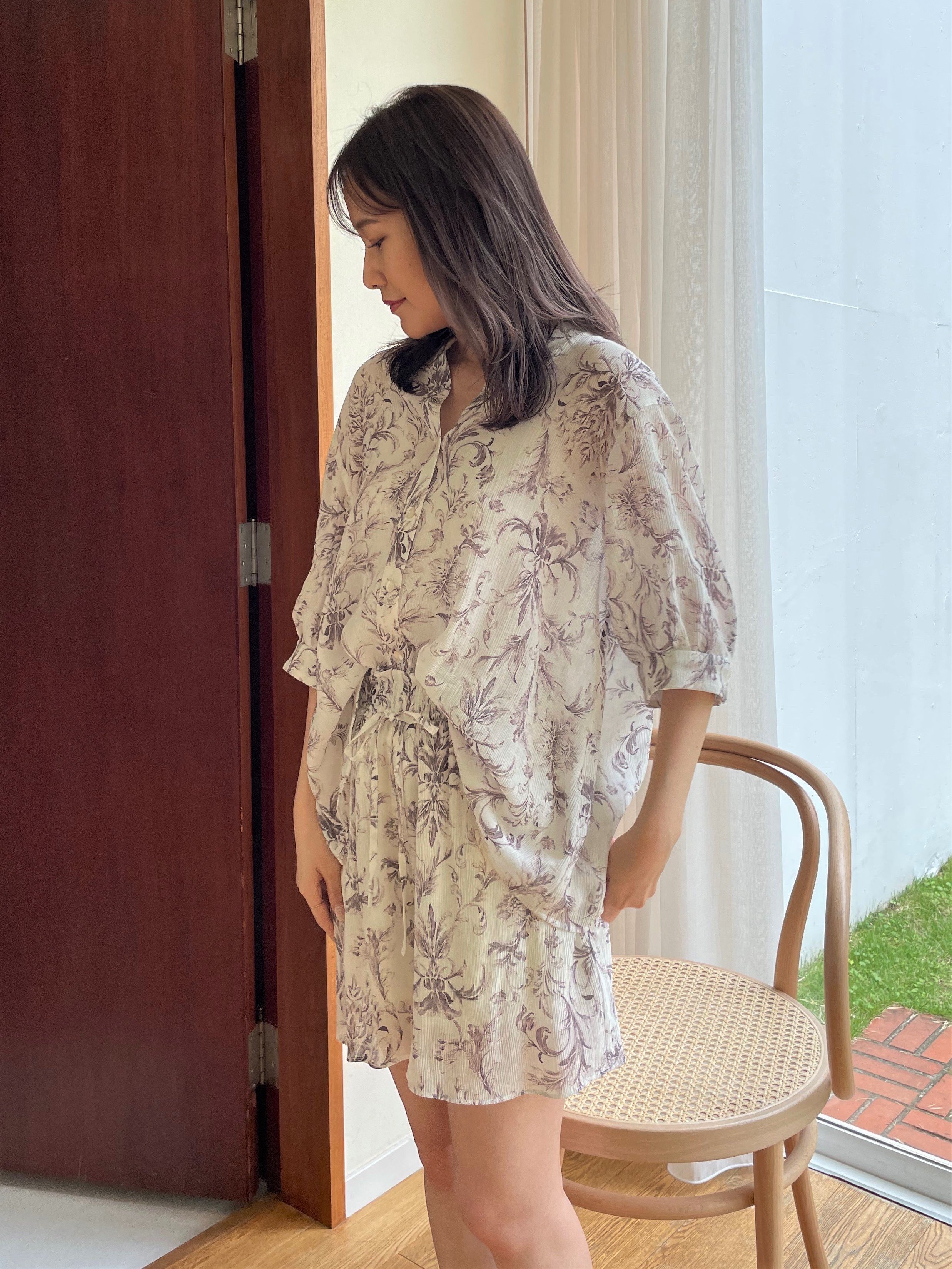 【SALE／30%OFF】SNIDEL HOME 【Refle】ウエストシャーリングショートパンツ スナイデルホーム パンツ その他のパンツ グレー ブルー ネイビー【送料無料】のサムネイル