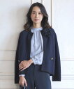 J.PRESS LADIES L 【WEB限定カラーあり 洗える】TWEED ニット ジャケット ジェイプレス ジャケット アウター ノーカラージャケット ネイビー ホワイト グレー ブラック【送料無料】