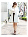 【SALE/65%OFF】dazzlin ノーカラーガーリーコート ダズリン コート/ジャケット ロングコート ブルー ホワイト ネイビー【送料無料】