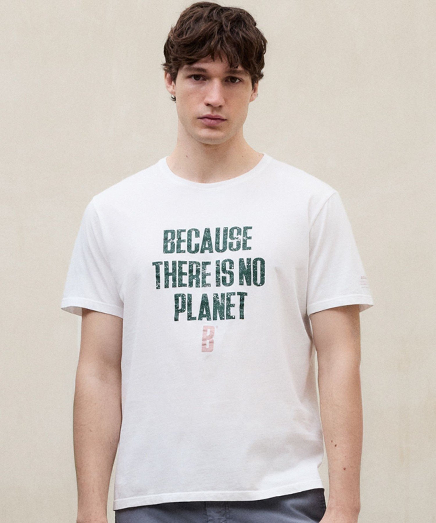 ECOALF MIN BECAUSE Tシャツ / MINALF T-SHIRT エコアルフ トップス カットソー・Tシャツ ネイビー グレー ホワイト【送料無料】