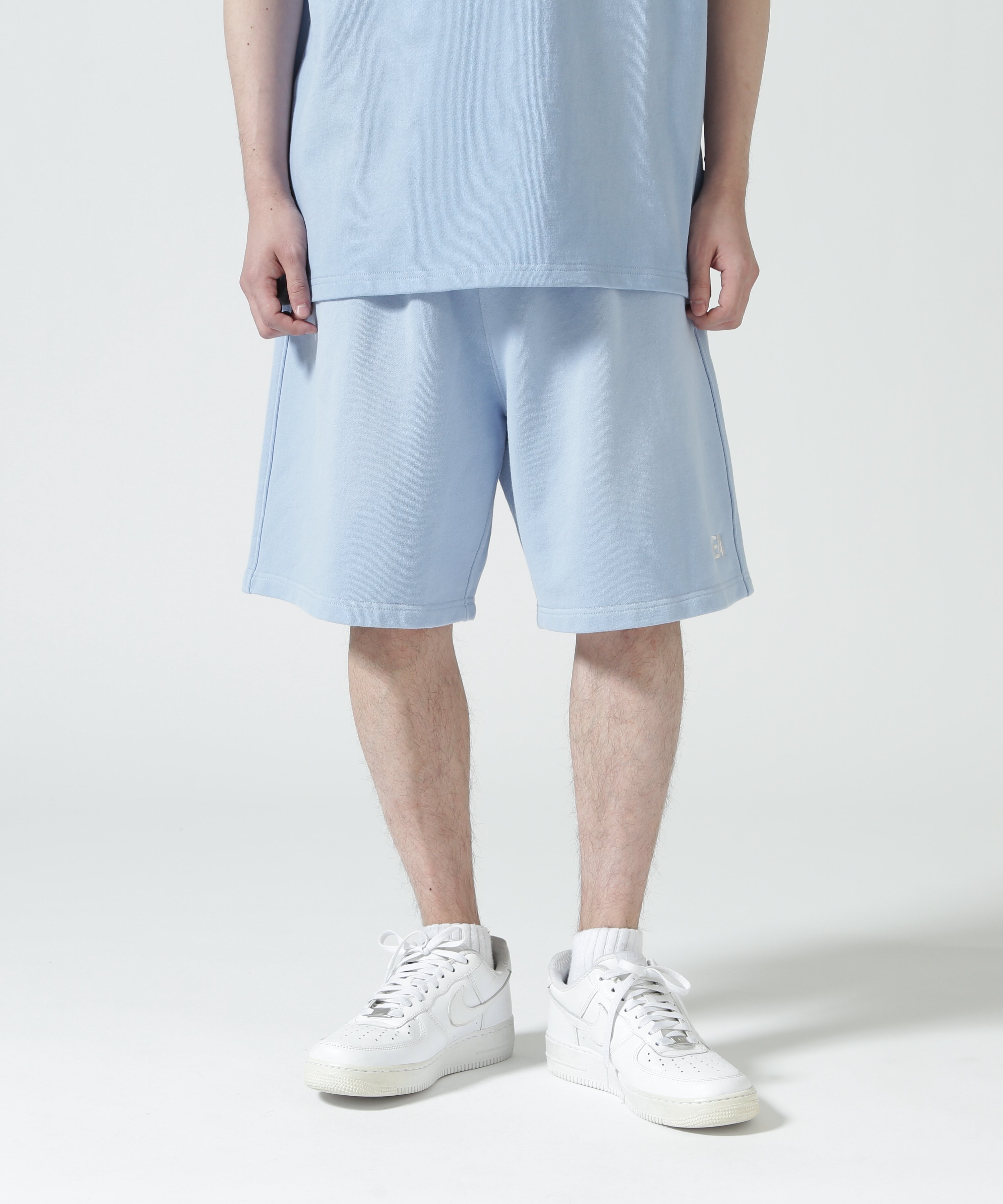 WIND AND SEA(ウィンダンシー)SULFUR DYEING LOGO HALF PANTS ビーセカンド パンツ その他のパンツ ブラック ブルー