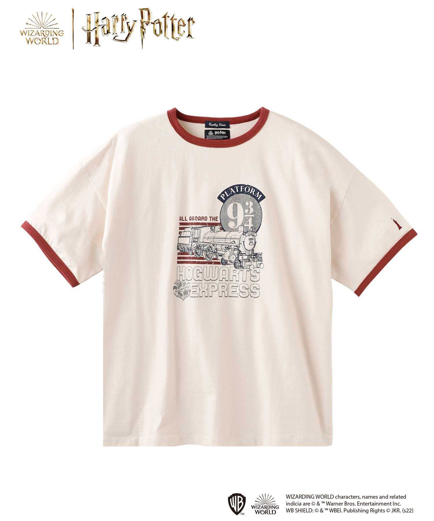 【SALE／50%OFF】EASTBOY 【ハリーポッター 半袖Tシャツ】 制服 高校生 中学生 スクール 夏用 イーストボーイ トップス カットソー・Tシャツ ブラック ベージュのサムネイル