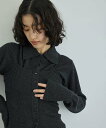 ADAM ET ROPE' FEMME 【洗える】<SETアイテム>キャミソールセットクロップドカシミア混カーディガン アダムエロペ トップス カーディガン グレー ブルー レッド【送料無料】(4)