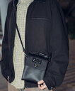 Subciety Faux leather mini shoulder bag サブサエティ バッグ ショルダーバッグ ブラック【送料無料】