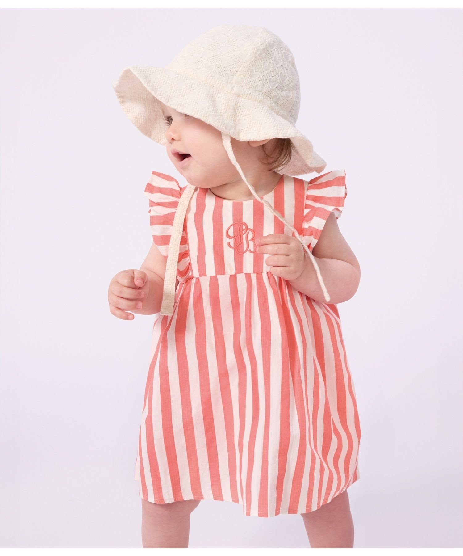 PETIT BATEAU ストライプワンピース&ブルマセット プチバトー ワンピース・ドレス ワンピース ホワイト【送料無料】（楽天・Rakuten Fashion）