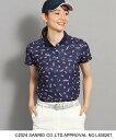 【SALE/30%OFF】adabat 【ハローキティ】総柄デザイン 半袖ポロシャツ アダバット トップス ポロシャツ ネイビー【送料無料】