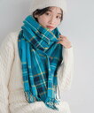 【SALE/60%OFF】LOWRYS FARM チェックムジストール ローリーズファーム ファッション雑貨 マフラー・ストール・ネックウォーマー ピンク ブル...