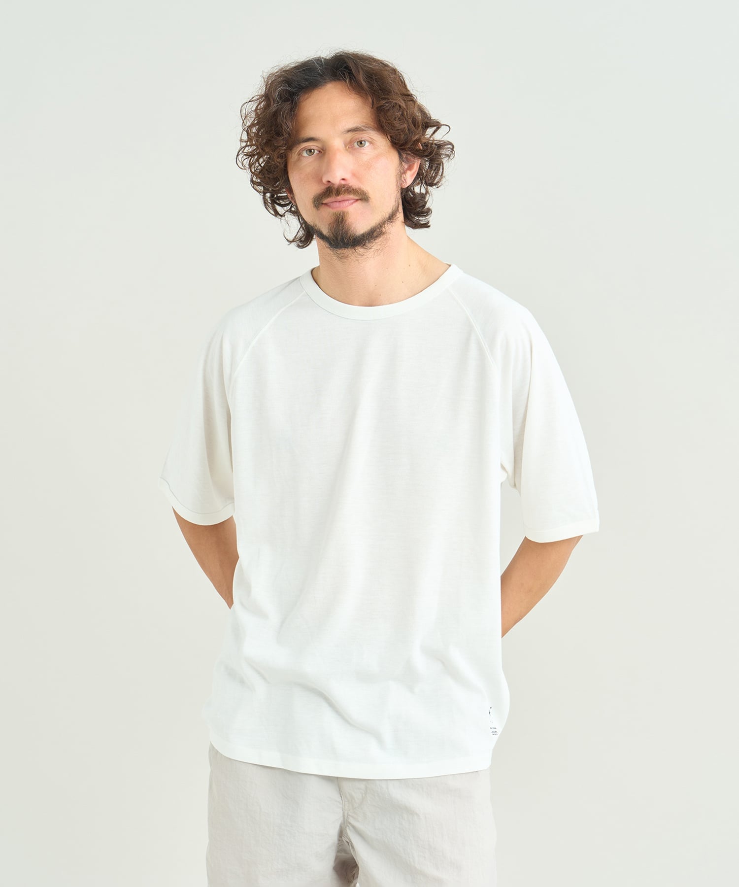 NANGA DRY MIX RAGLAN SLEEVE TEE ナンガオンラインショップ トップス カットソー・Tシャツ ホワイト ブラック【送料無料】