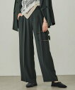 INDIVI 【着る日傘/UVケア/接触冷感】タックワイドパンツ インディヴィ パンツ その他のパンツ ブラック グレー【送料無料】