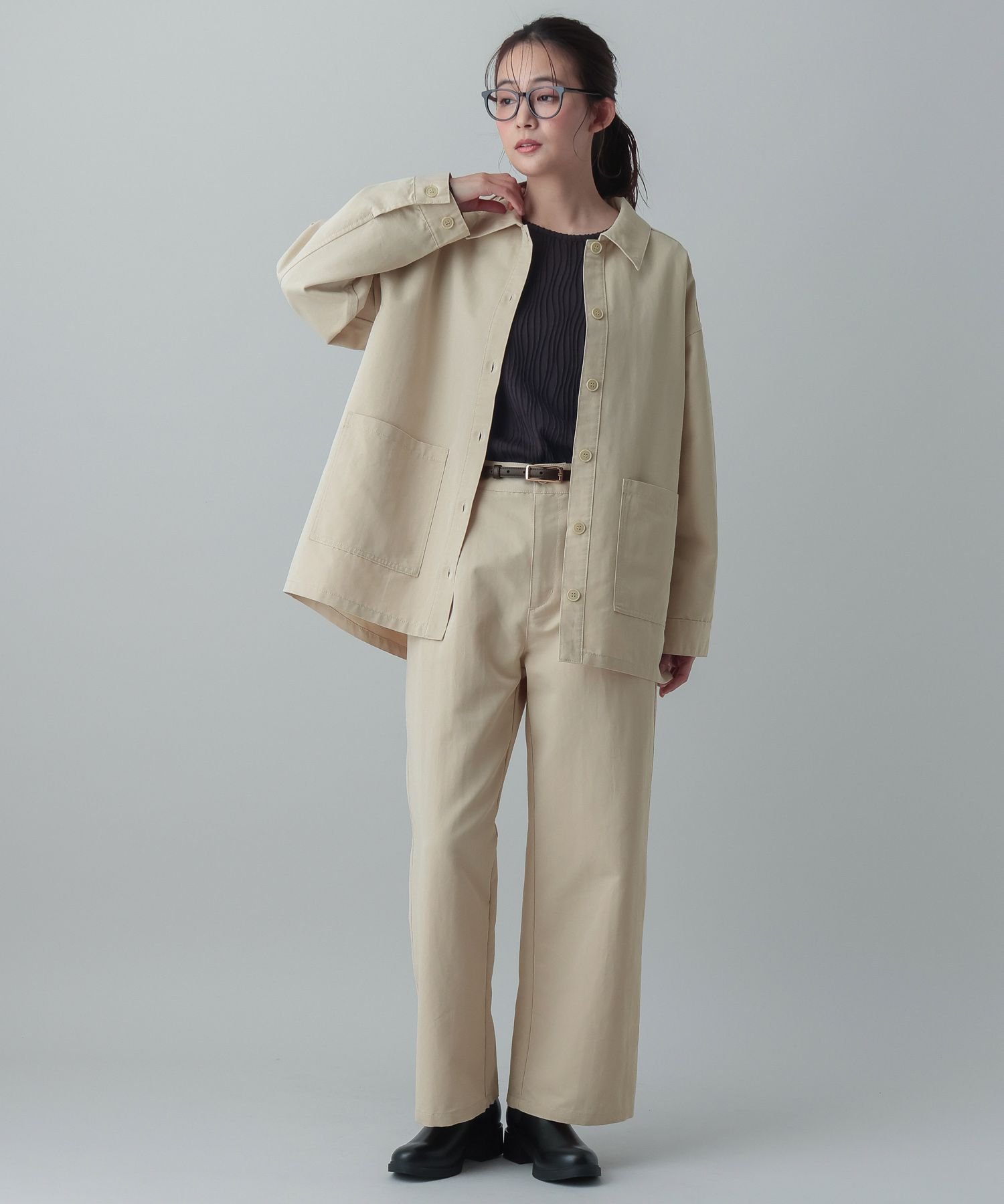 【SALE／70%OFF】GLOBAL WORK MATINEE LINE/チノワイドパンツ/636116 グローバルワーク パンツ その他のパンツ ベージュ