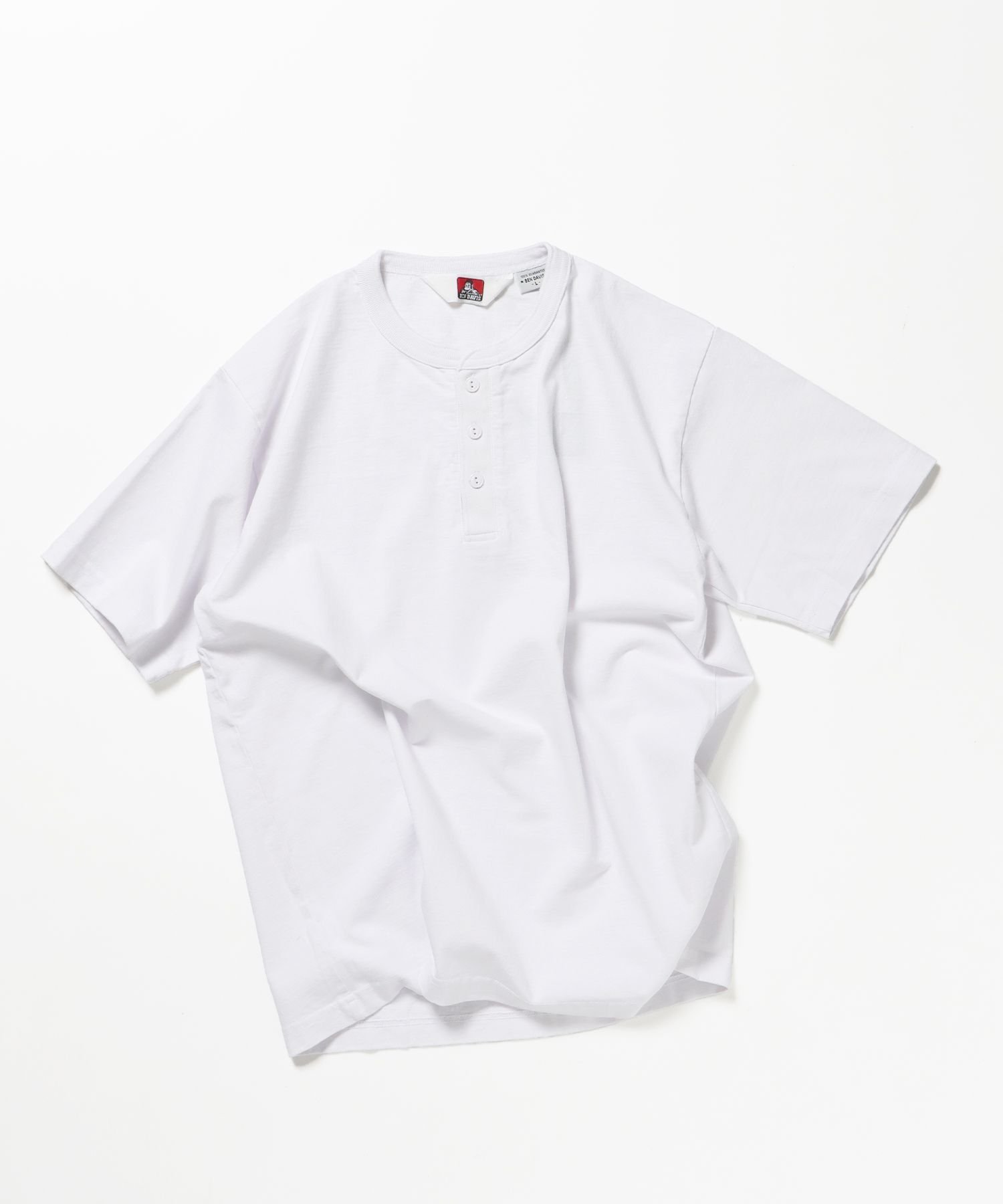 BEN DAVIS / WHITE LABEL 【BEN DAVIS(ベンデイビス)】CLASSIC S/S HENLEY / Tシャツ ヘンリーネック 無地 シンプル ユニセックス 加工 ナバル トップス カットソー・Tシャツ ブラック ホワイト ネイビー ブラウン【送料無料】