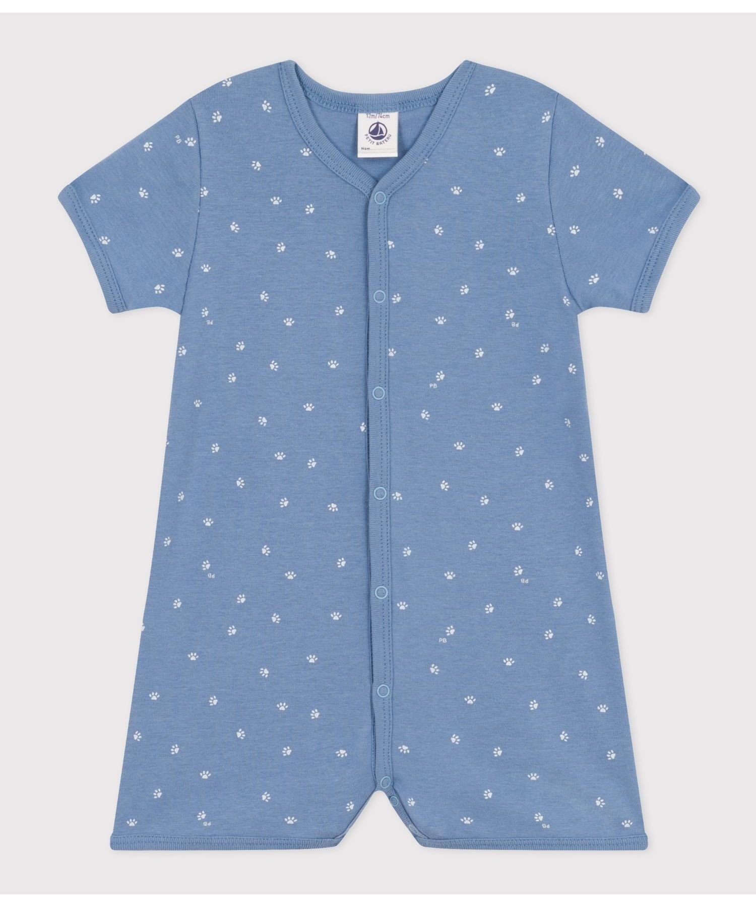 プチバトー ロンパース（ベビー用） PETIT BATEAU プリントショートロンパース プチバトー マタニティウェア・ベビー用品 ロンパース・カバーオール【送料無料】